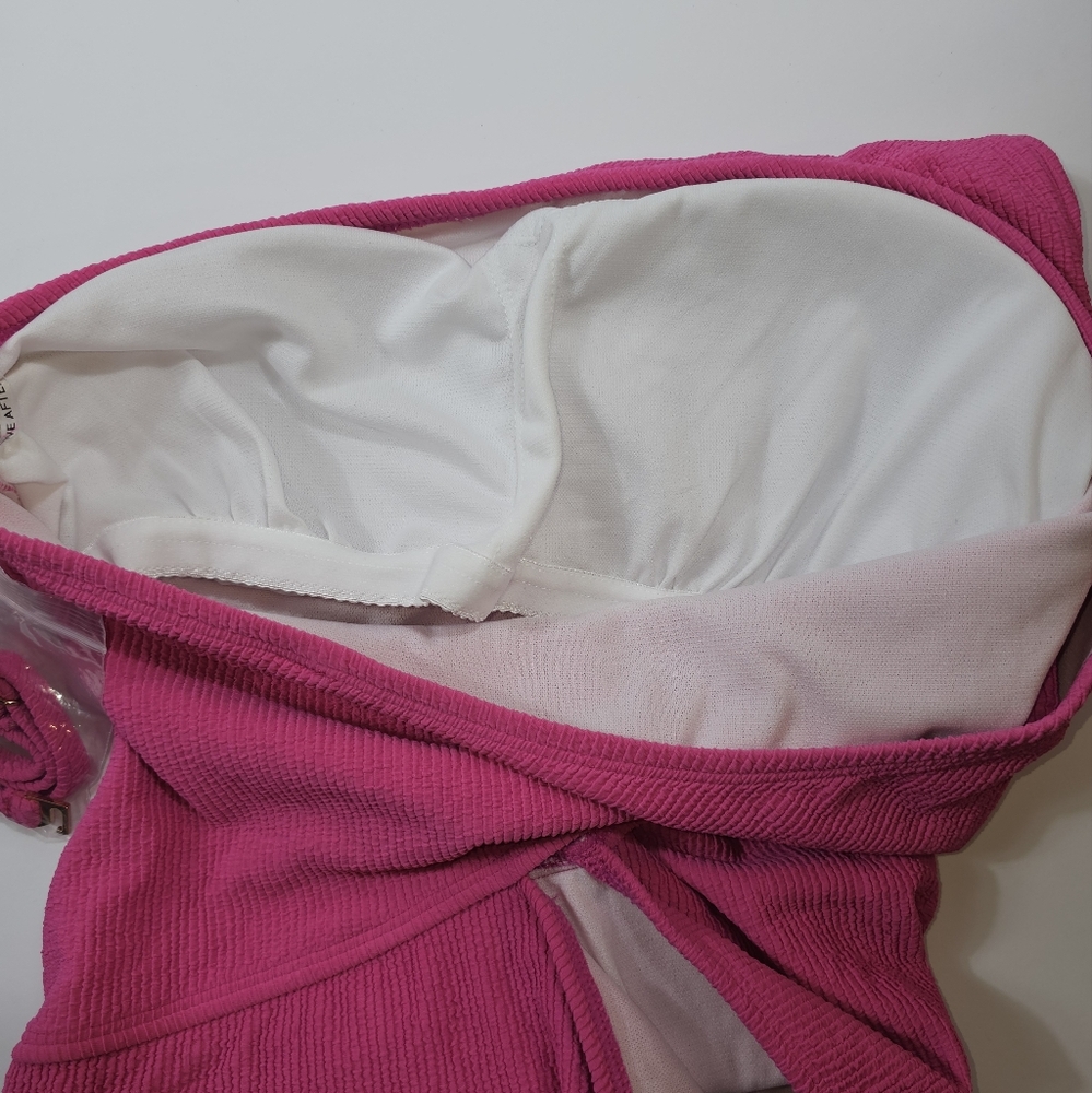 Michael Kors Cerise One Shoulder Cutout One Piece Swimsuit Pink Size 14 NWT - Picture 7 of 13